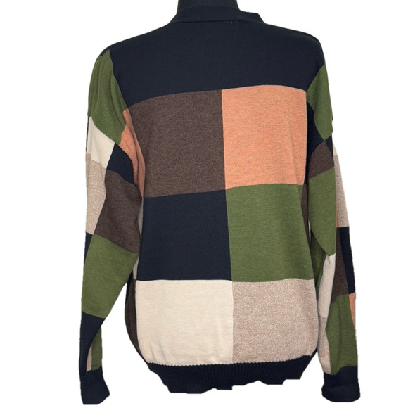 checkered multicoloured sweater cardigan - Picture 6 of 10